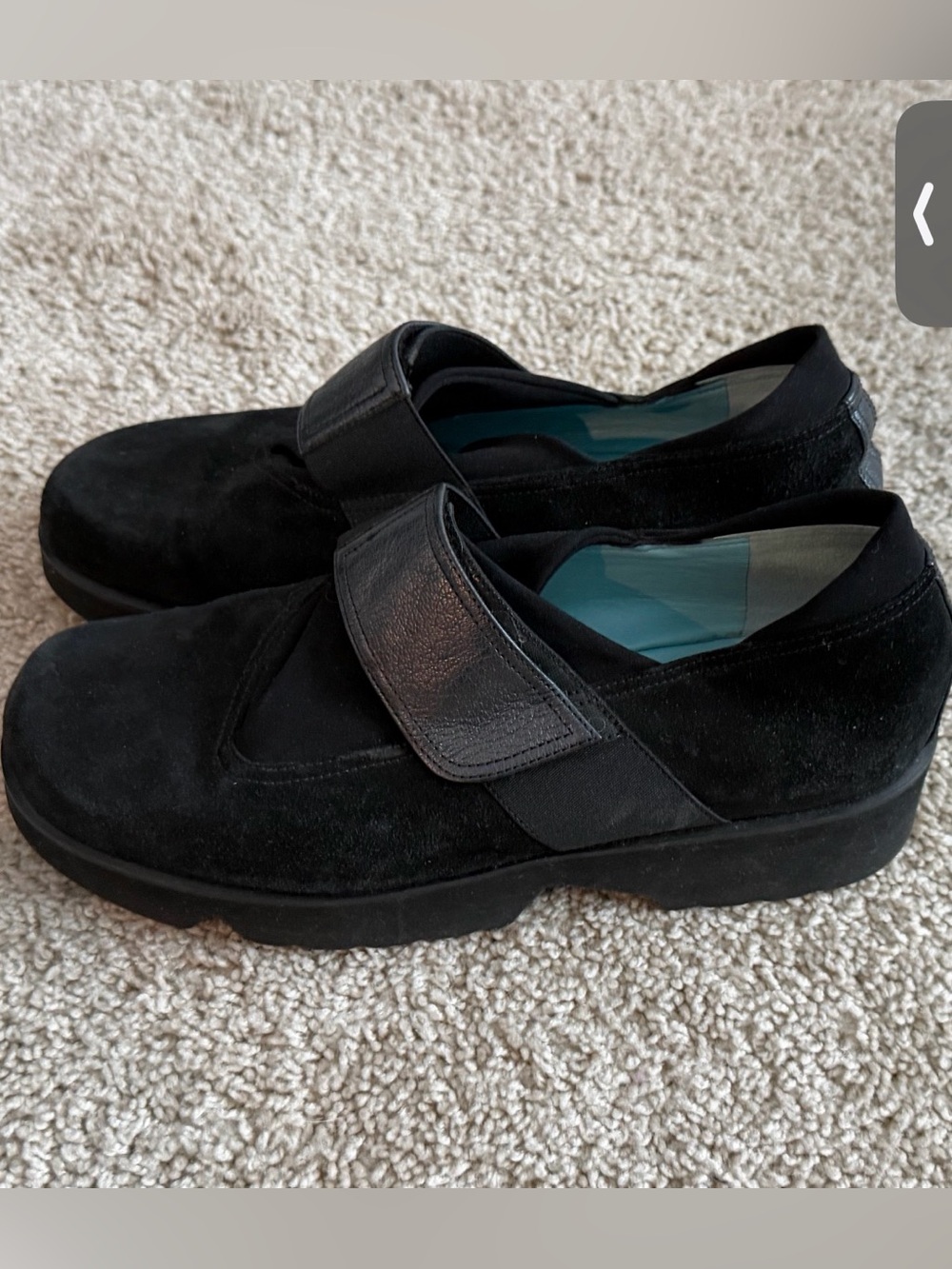 Thierry Rabotin Abra black suede slip-on shoes size 40 (US 9.5)